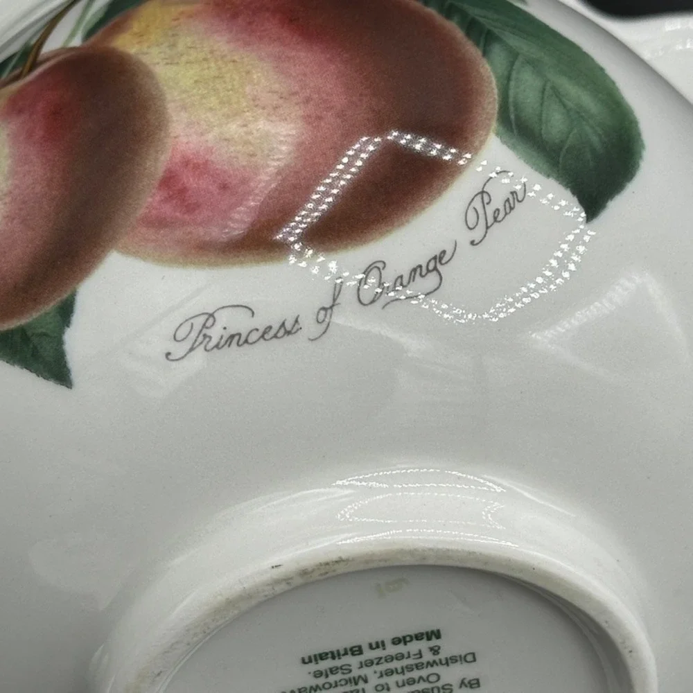 Vintage Portmeirion Pomona Gravy Boat Creamer Pitcher Princess Orange Pear Large - Picture 4 of 9